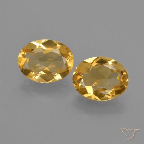 2.53ctw Natürlicher Mittel-Dunkelgold Citrin, Oval, VS