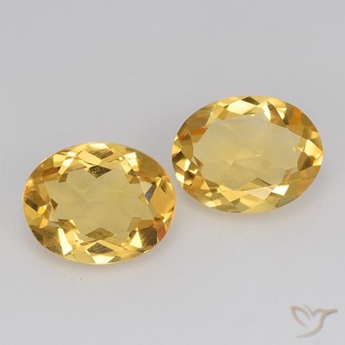 2.81ctw Natürlicher Mittelgold Citrin, Oval, VVS-VS