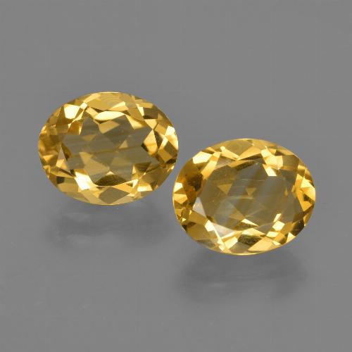 3,31 ct natürliche Tiefes Goldorange Citrin-Edelsteine, Oval Schliff, VVS-VS