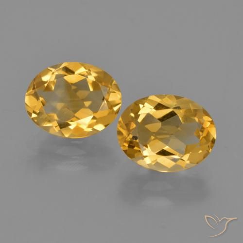 3.30ctw Medium Light Orange-Gold Citrin, Oval, VVS