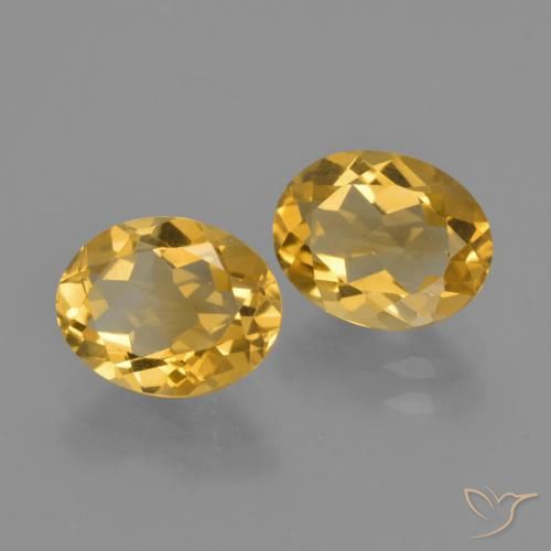 3.30 ct natürliche Medium Light Orange-Gold Citrin-Edelsteine, Oval, VVS