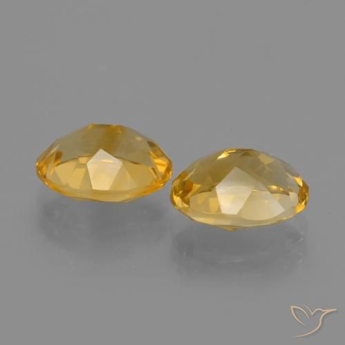 3.30 ct natürliche Medium Light Orange-Gold Citrin-Edelsteine, Oval, VVS