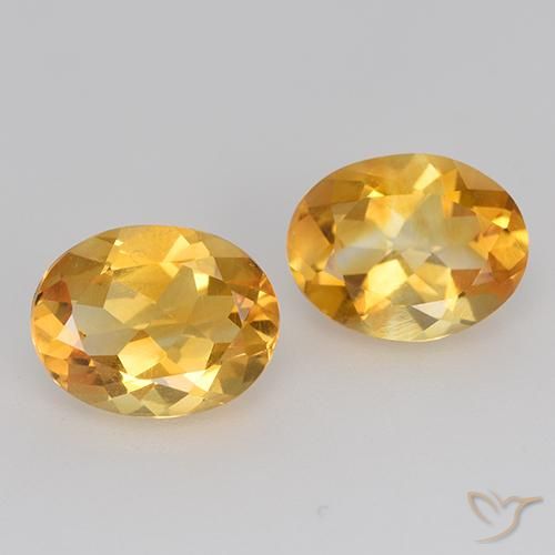 3.02ctw Natürlicher Tiefes Goldorange Citrin, Oval, VS