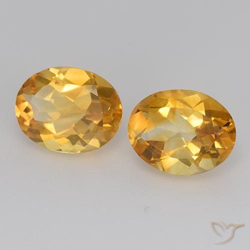 3.02 ct natürliche Tiefes Goldorange Citrin-Edelsteine, Oval, VS