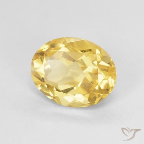 9,17 ctw natürlicher Golden Citrin, Oval, VVS-VS