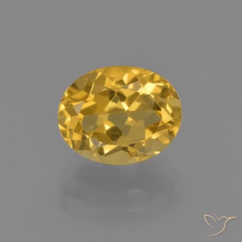 2.09ct Natürlicher Tiefes Goldorange Citrin, Oval, VVS-VS