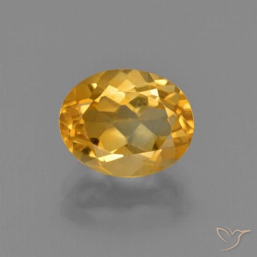 2.08ct Natürlicher Dunkelgolden Citrin, Oval, VVS-VS