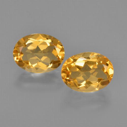 3.51 ct natürliche Mittel-Helles Orange-Gold Citrin-Edelsteine, Oval Schliff, VVS-VS