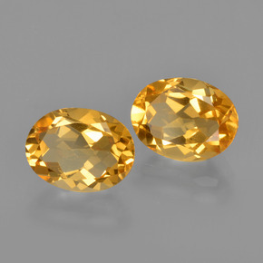 3.51 ct natürliche Mittel-Helles Orange-Gold Citrin-Edelsteine, Oval Schliff, VVS-VS