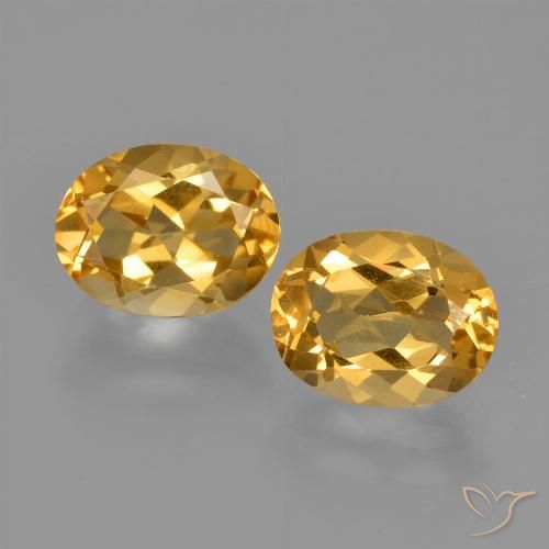 3.35 ct natürliche Tiefes Goldorange Citrin-Edelsteine, Oval Schliff, VVS-VS