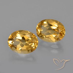 3.35 ct natürliche Tiefes Goldorange Citrin-Edelsteine, Oval Schliff, VVS-VS