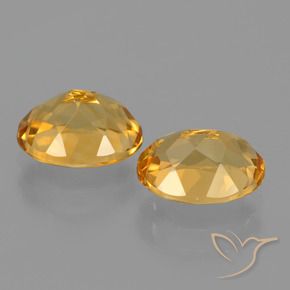 3.35 ct natürliche Tiefes Goldorange Citrin-Edelsteine, Oval Schliff, VVS-VS