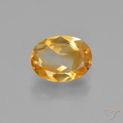 1.38ct Natürlicher Tiefes Goldorange Citrin, Oval, VS, Photo A