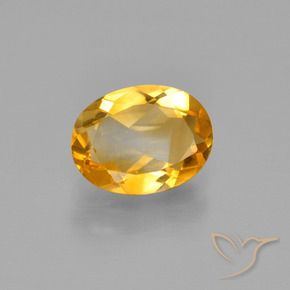 9,17 ctw natürlicher Tiefes Goldorange Citrin, Oval, VS