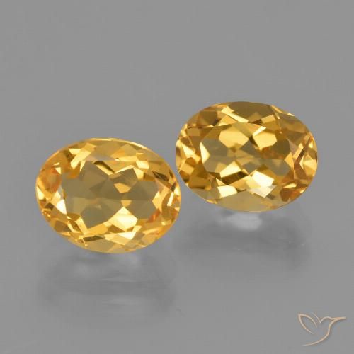 3,69 ct natürliche goldener Citrin-Edelsteine, Oval Schliff, VVS-VS