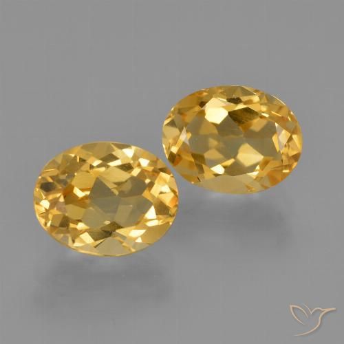 4,04 ct natürliche goldener Citrin-Edelsteine, Oval Schliff, VVS-VS