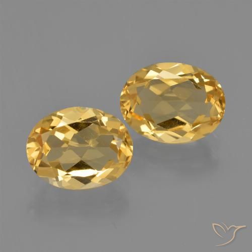 3.31 ct natürliche Golden Citrin-Edelsteine, Oval Schliff, VVS
