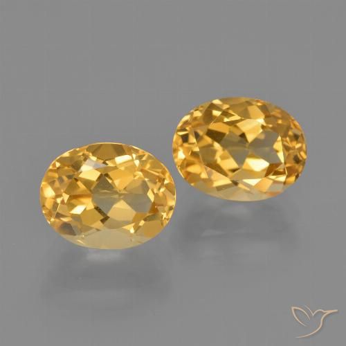 3,82 ct natürliche Hellorange-Gold Citrin-Edelsteine, Oval Schliff, VVS-VS