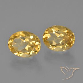 3.95 ct natürliche Golden Citrin-Edelsteine, Oval, VVS-VS