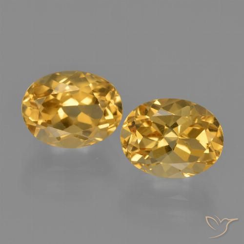 4.13ctw Natürlicher Hellorange-Gold Citrin, Oval, VVS-VS