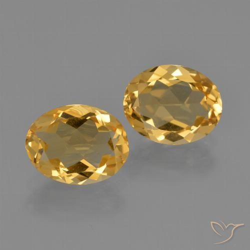 3.26ctw Natürlicher Tiefes Goldorange Citrin, Oval, VVS