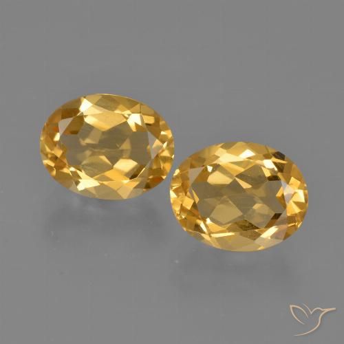 3.40ctw Natürlicher Dunkelgolden Citrin, Oval, VS