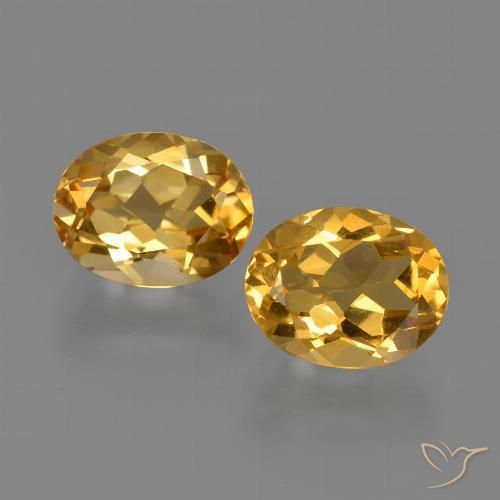 3,64 ct natürliche goldener Citrin-Edelsteine, Oval Schliff, VVS-VS