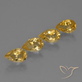 3.16 ct natürliche Orange-Gold Citrin-Edelsteine, Birnenform, VS