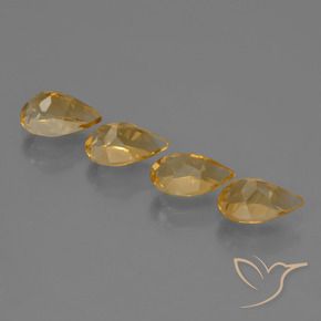 3.16 ct natürliche Orange-Gold Citrin-Edelsteine, Birnenform, VS