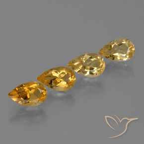 3.03 ct natürliche Dunkelgolden Citrin-Edelsteine, Birnenform, VS
