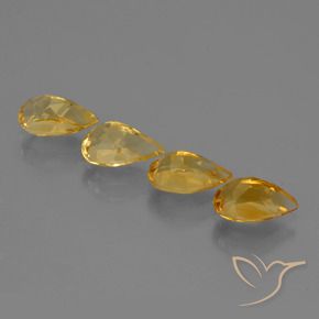 3.03 ct natürliche Dunkelgolden Citrin-Edelsteine, Birnenform, VS