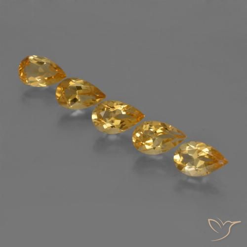 3.56ctw Natürlicher Golden Citrin, Birnenform, VS