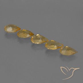 3.56 ct natürliche Golden Citrin-Edelsteine, Birnenform, VS