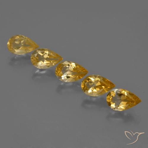 3.27ctw Natürlicher Golden Citrin, Birnenform, VS