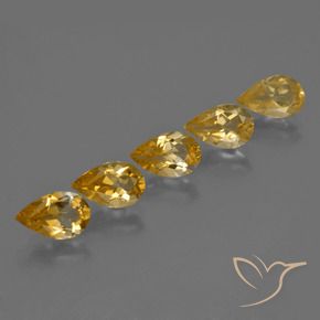 3.27 ct natürliche Golden Citrin-Edelsteine, Birnenform, VS