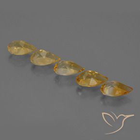 3.27 ct natürliche Golden Citrin-Edelsteine, Birnenform, VS