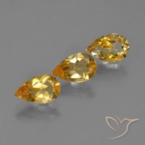 2.25 ct natürliche Tiefes Goldorange Citrin-Edelsteine, Birnenform, VS