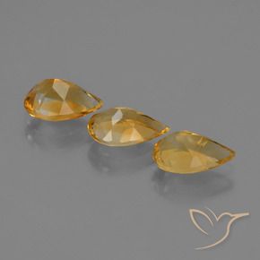 2.25 ct natürliche Tiefes Goldorange Citrin-Edelsteine, Birnenform, VS
