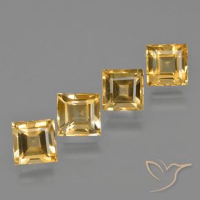 5.06 ct natürliche Mittel-Dunkelgold Citrin-Edelsteine, Quadrat, VVS-VS