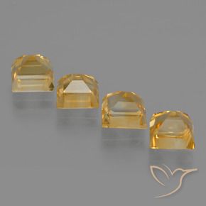 5.06 ct natürliche Mittel-Dunkelgold Citrin-Edelsteine, Quadrat, VVS-VS