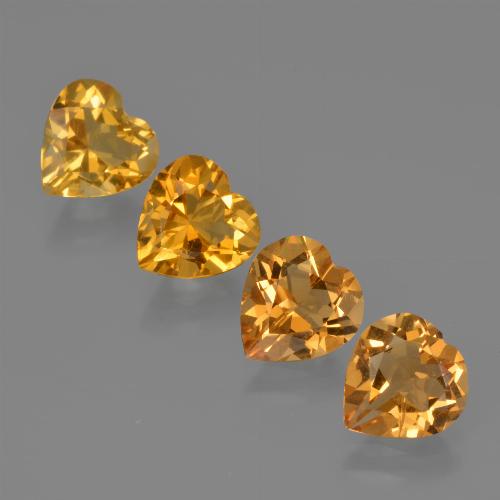 3,62 ct natürliche goldener Citrin-Edelsteine, Herzform, VS
