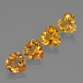 3,62 ct natürliche goldener Citrin-Edelsteine, Herzform, VS