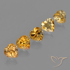 4.51 ct natürliche Tiefes Orange-Gold Citrin-Edelsteine, Herz, VVS-VS