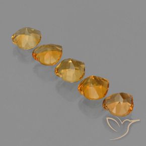 4.51 ct natürliche Tiefes Orange-Gold Citrin-Edelsteine, Herz, VVS-VS
