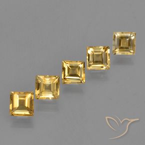 4.77 ct natürliche Golden Citrin-Edelsteine, Quadrat, VVS-VS