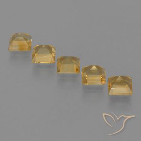 4.77 ct natürliche Golden Citrin-Edelsteine, Quadrat, VVS-VS