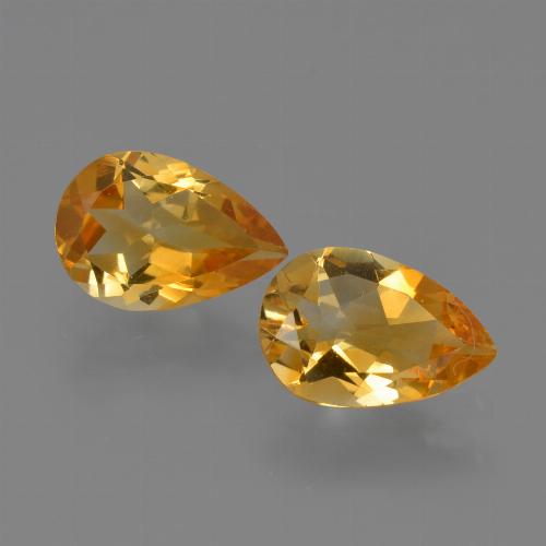 2,00 ct natürliche goldener Citrin-Edelsteine, Birnenform, VVS-VS