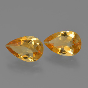 2,00 ct natürliche goldener Citrin-Edelsteine, Birnenform, VVS-VS