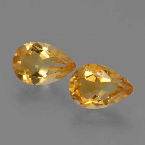 2.41 ct natürliche Tiefes Orange-Gold Citrin-Edelsteine, Birnenform, VVS-VS