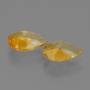 2.41 ct natürliche Tiefes Orange-Gold Citrin-Edelsteine, Birnenform, VVS-VS